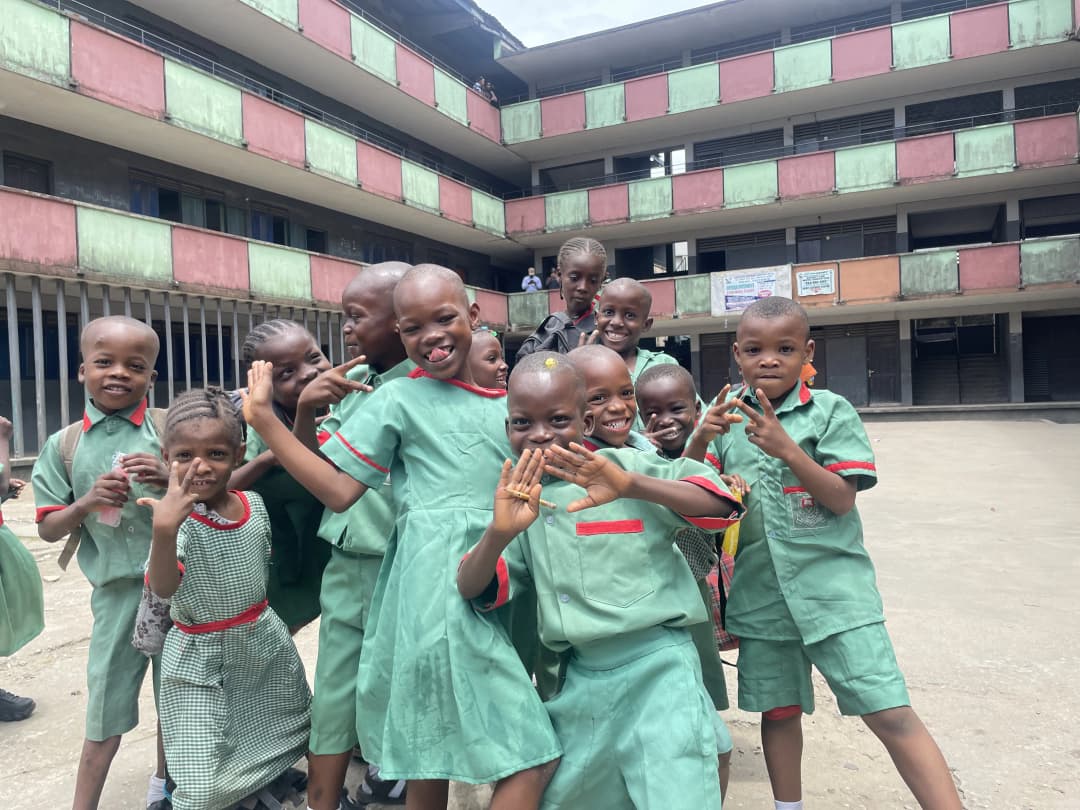 Students playing outside